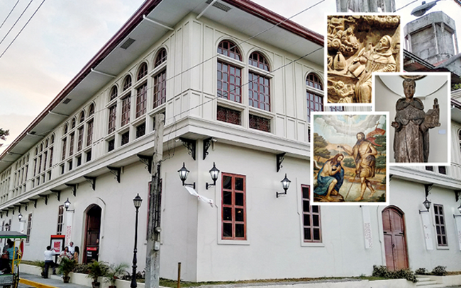 A view of the Museo de Intramuros building with a kalesa in front
